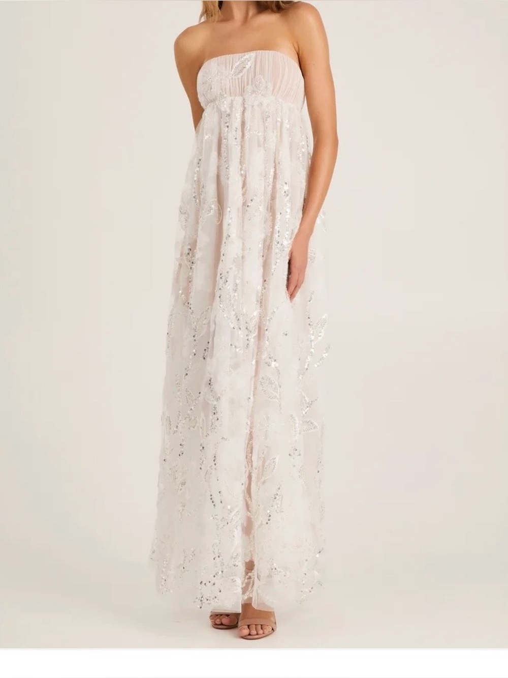 Helsi Beatrice Dress in White/Nude